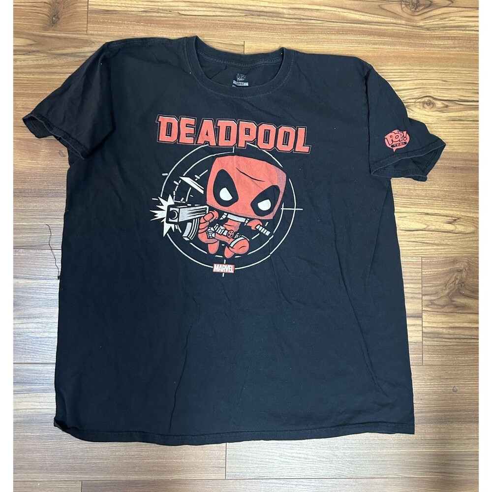 Marvel Deadpool Graphic T Shirt Large Gray